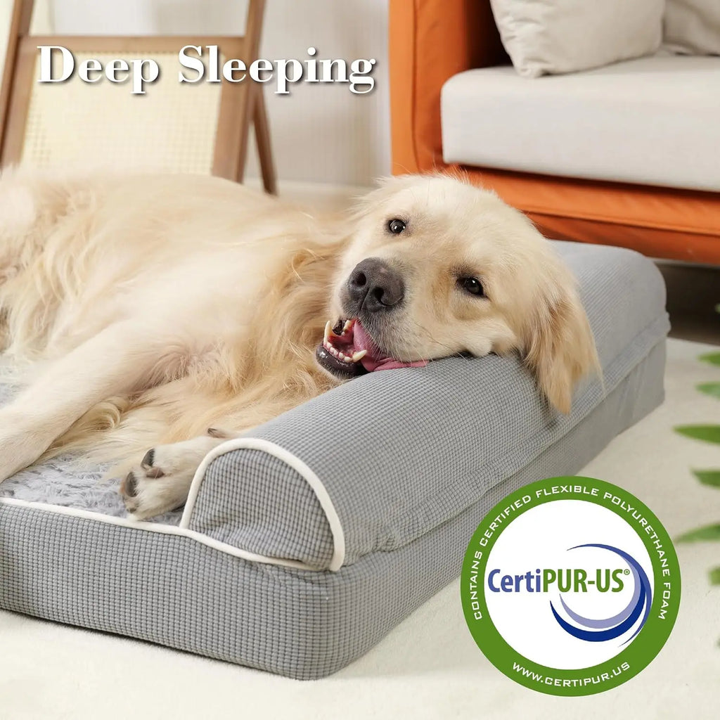 Waterproof Orthopedic Dog Bed with Removable Cover,