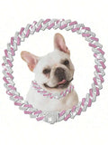 Rose Gold Cuban Chain Pet Collar for Dogs and Cats