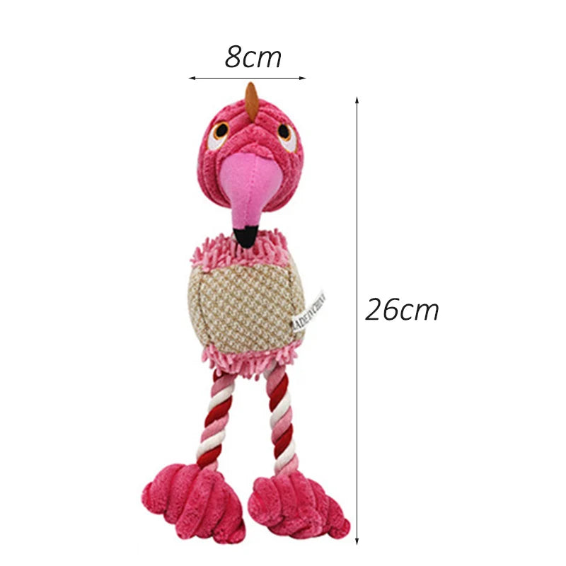 Plush Flamingo Pet Squeaky Toys for Small Dogs