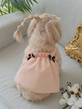 Orange & White Striped Pet Dress  for Small Dogs