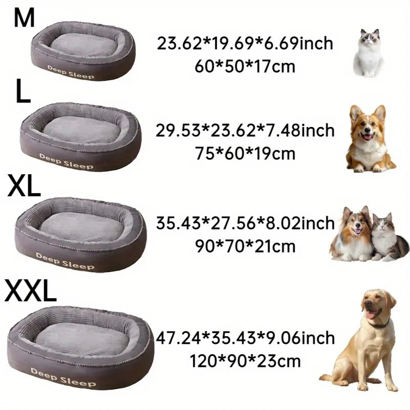 Soft Washable Dog Cat Cushion Bed