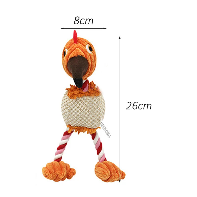 Plush Flamingo Pet Squeaky Toys for Small Dogs