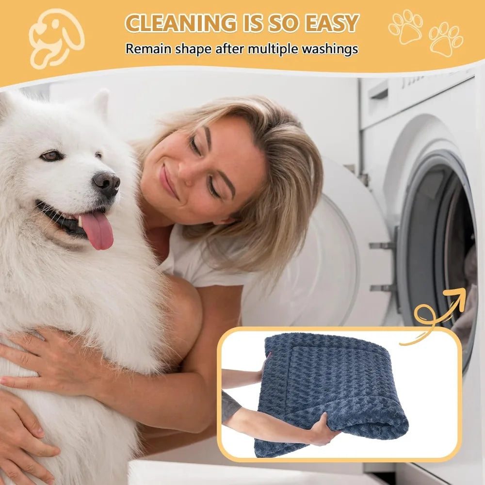 dog bed mat washable reversible dog/cat crate pad