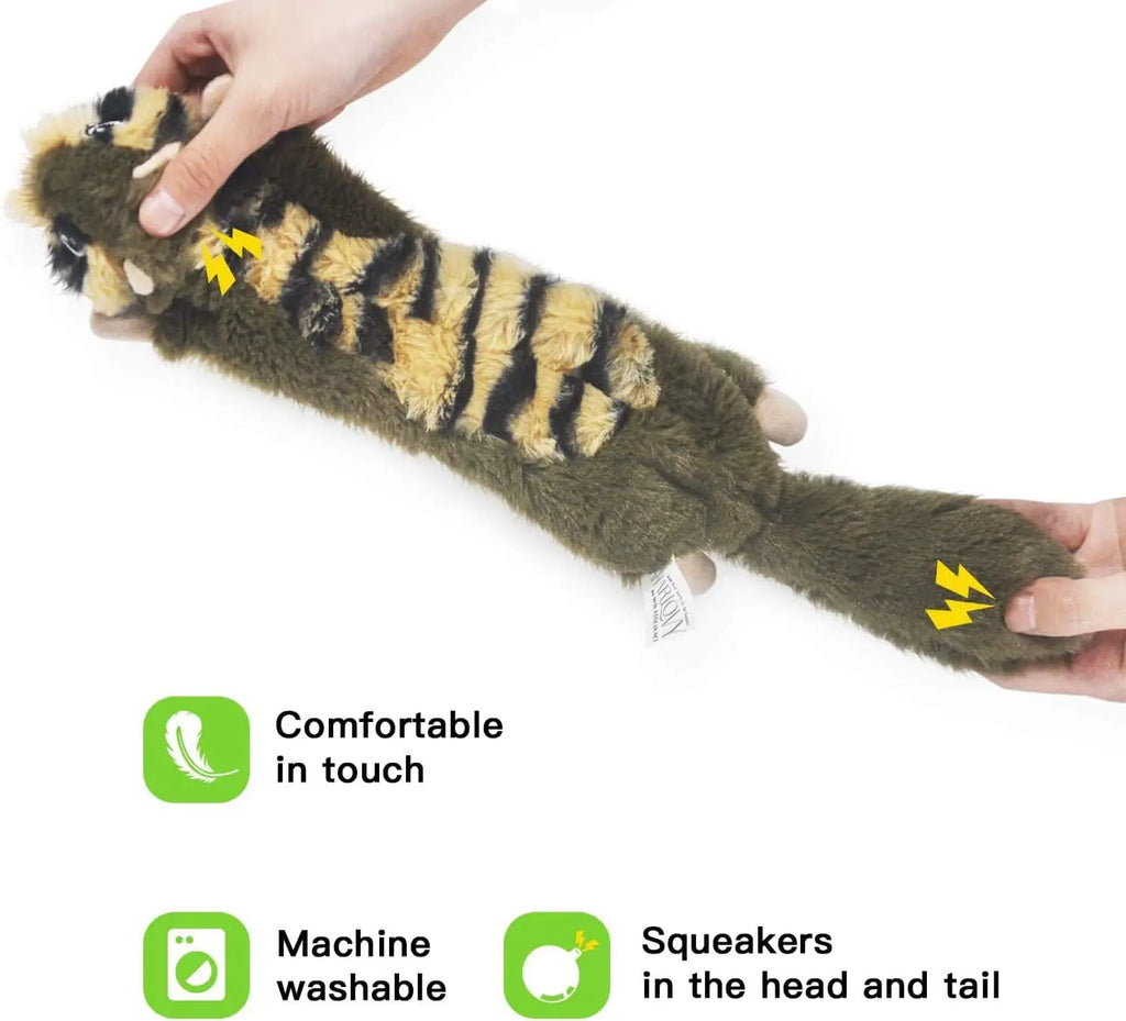 6 Pack Plush Crinkle Toys for Small Puppies, Natural Teething Chew Animals