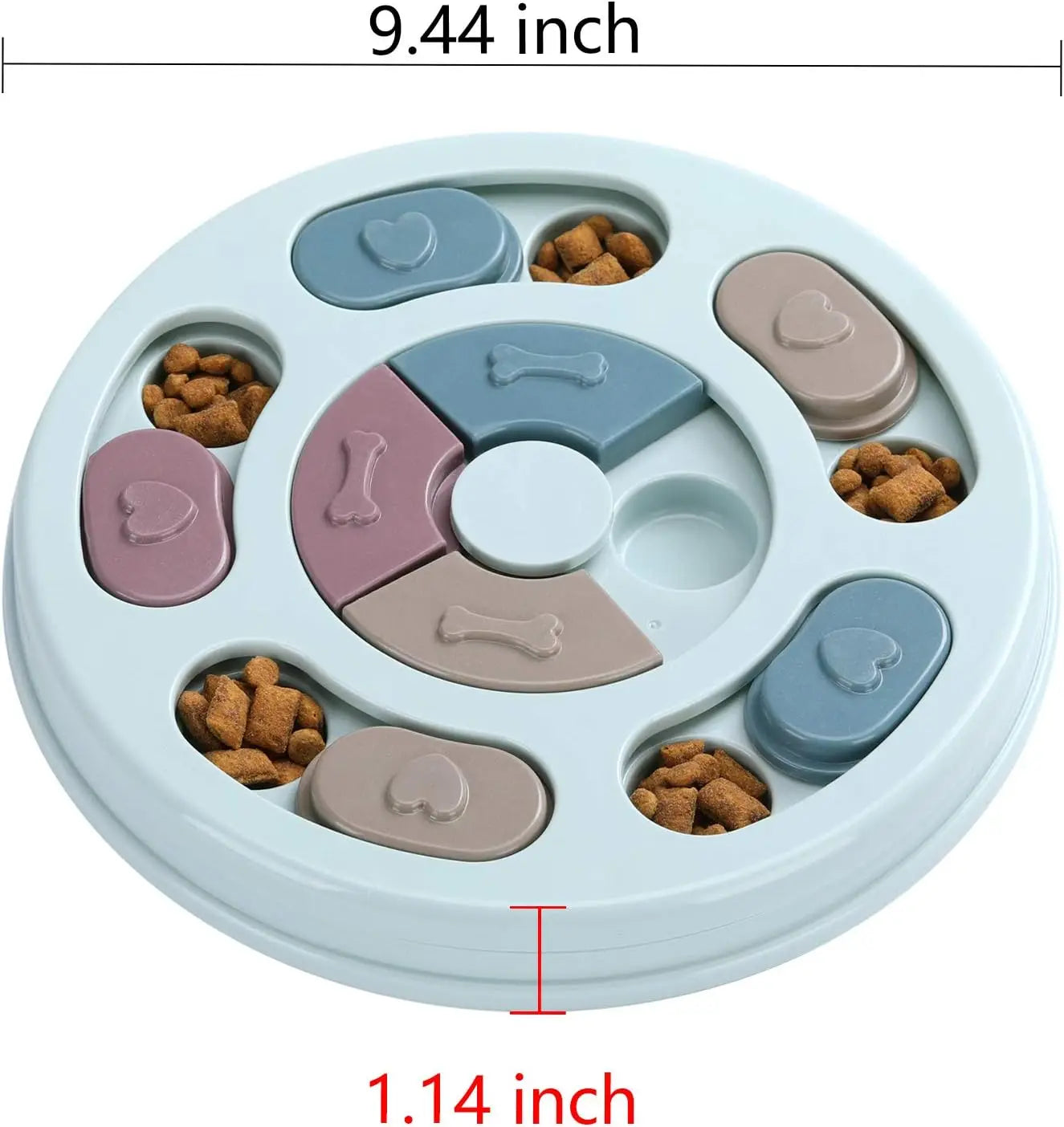 Interactive Dog Puzzle Toy for IQ Training, Treat Dispenser in Blue