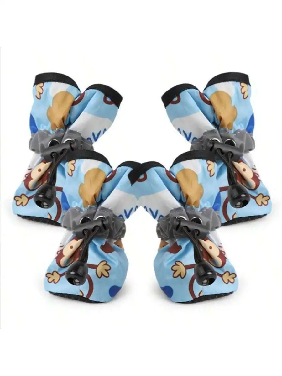 Dog Boots for Small Dogs & Puppies - Blue, Pink, Black, Red