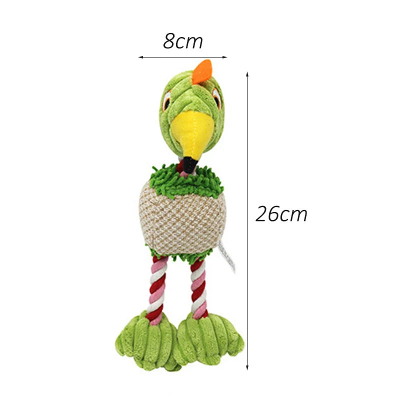 Plush Flamingo Pet Squeaky Toys for Small Dogs