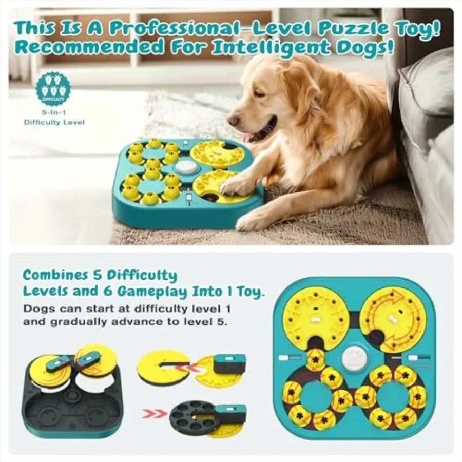 5-Level Dog Puzzle Toy 6 Ways to Play Extra-Large