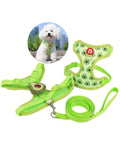 Avocado Print Adjustable Pet Harness and Leash Set