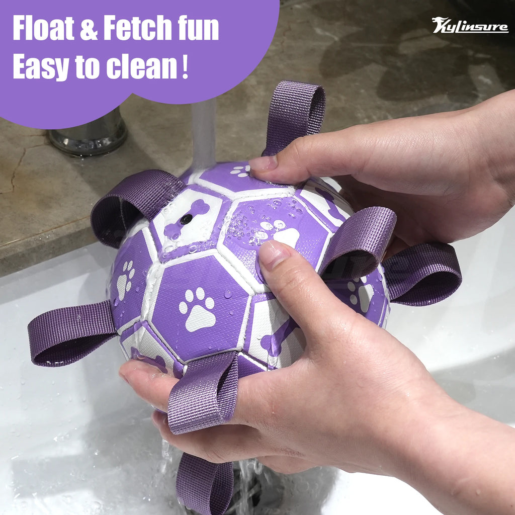 Dog Toys Soccer Ball with Straps,