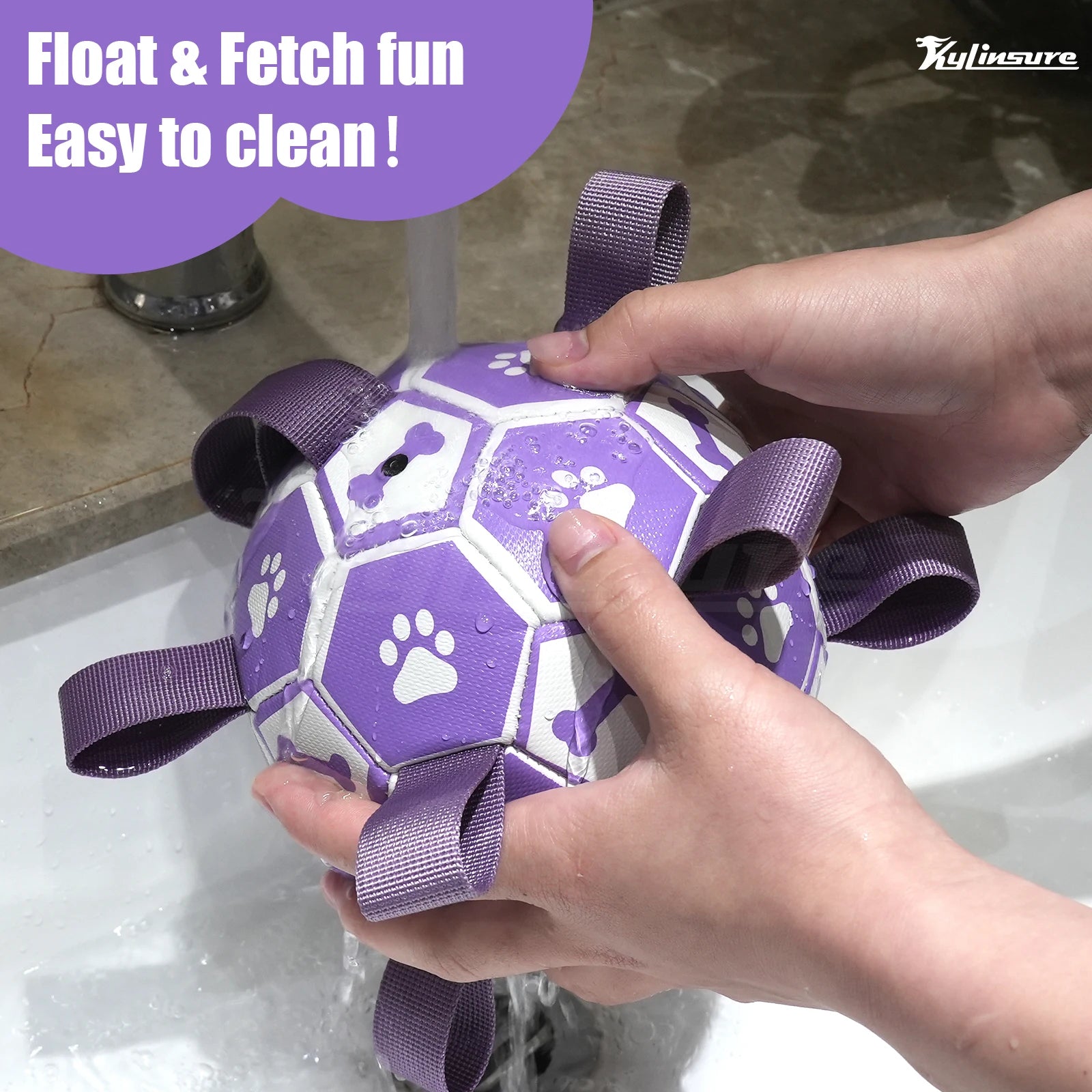 Dog Toys Soccer Ball with Straps,