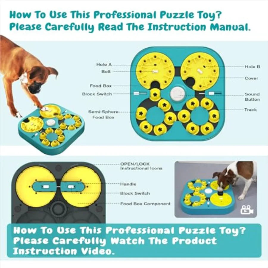 5-Level Dog Puzzle Toy 6 Ways to Play Extra-Large