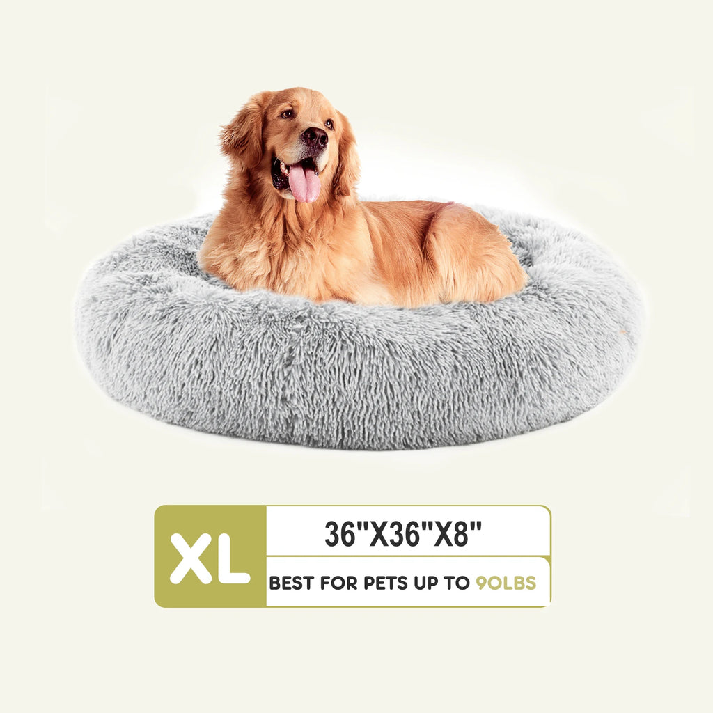 Washable Large Pet Bed Anti-Slip Fluffy Dog Bed For Home