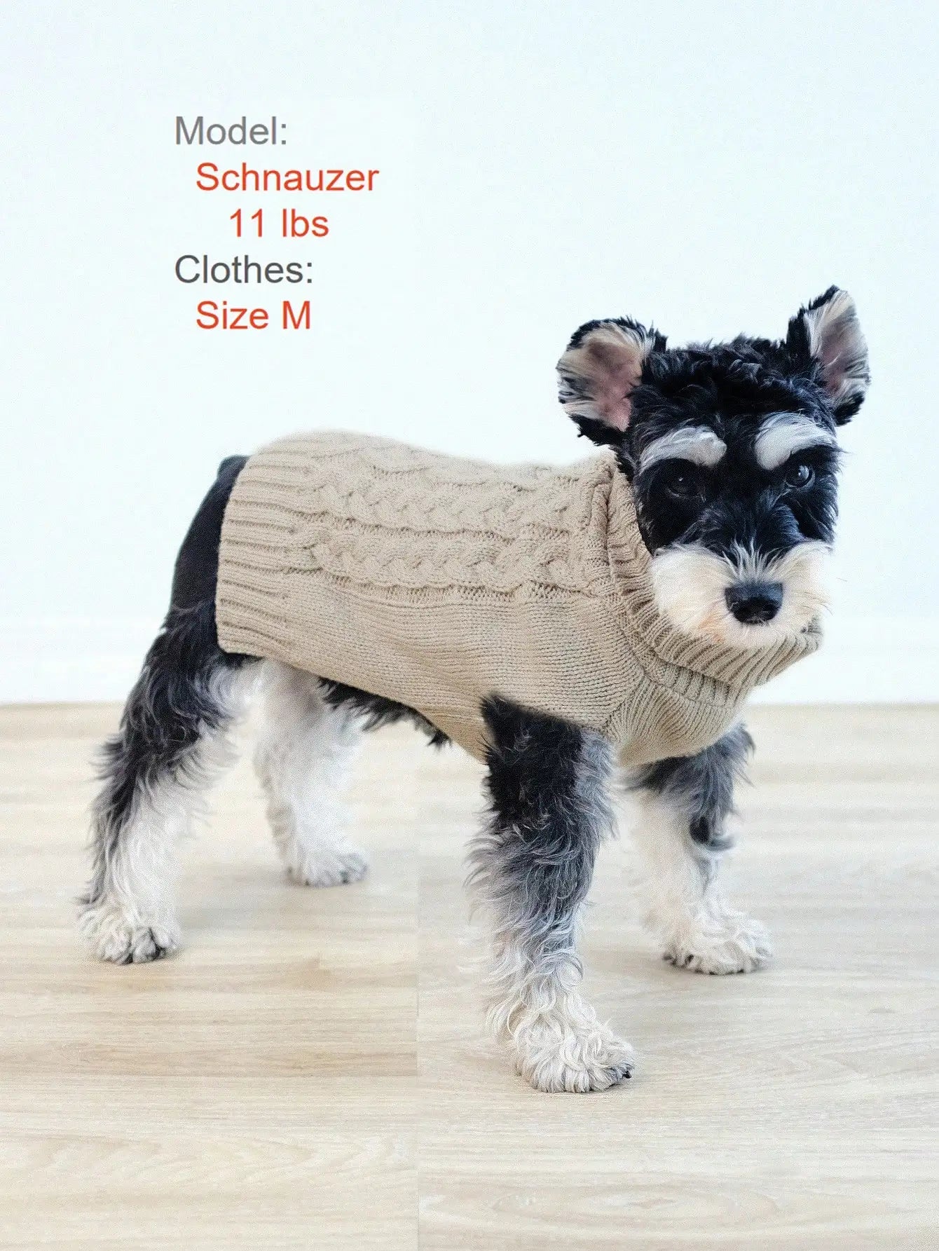 Cable Knit Turtleneck Dog Sweater Winter Apparel