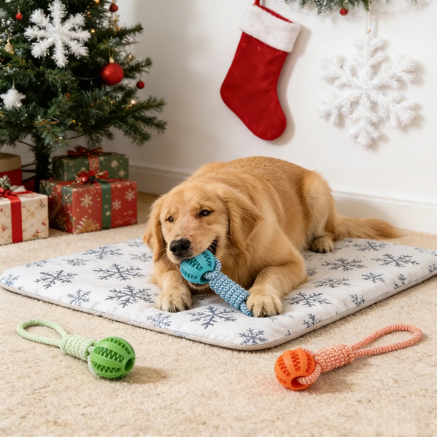 Durable Braided Rope Pet Chew Toy Ball