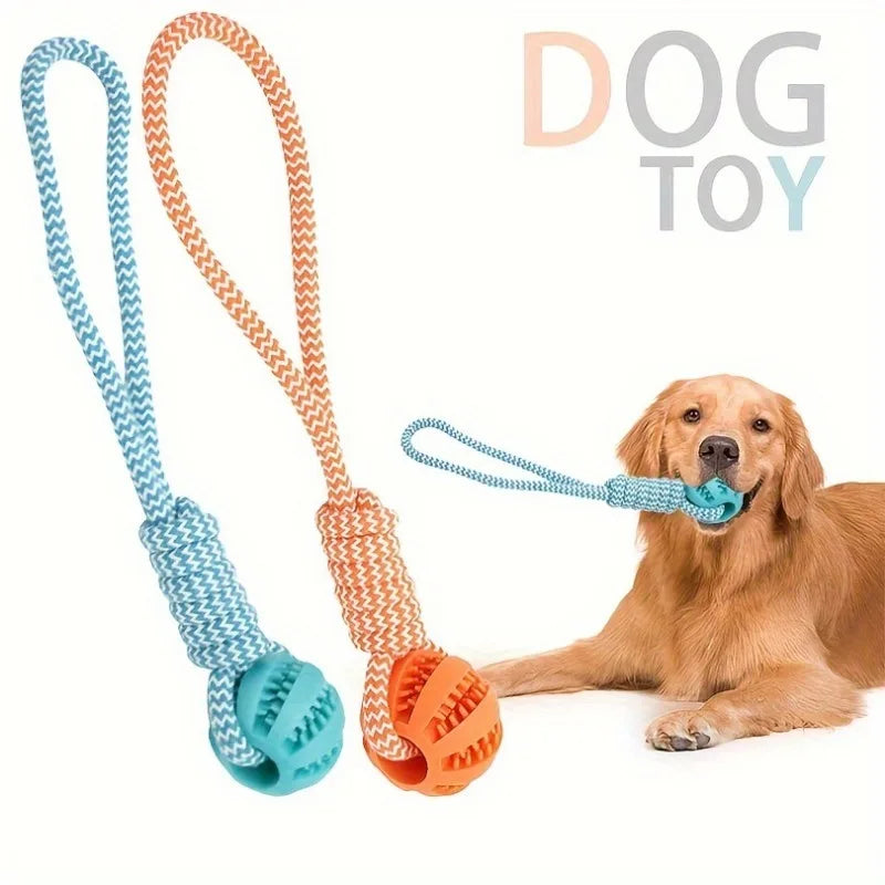 Chew Resistant Rope Toy with Food Dispensing for Mental Stimulation