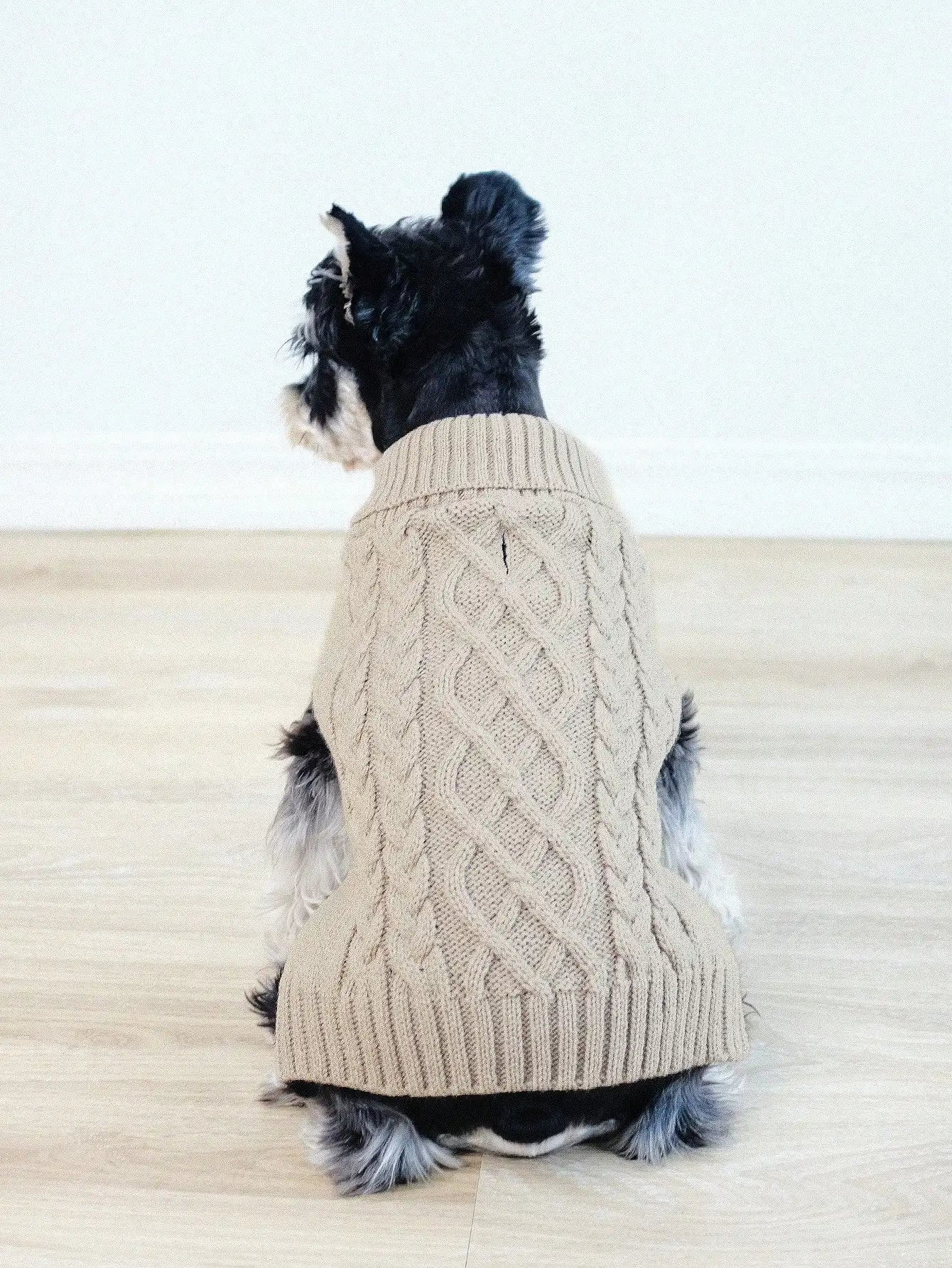 Cable Knit Turtleneck Dog Sweater Winter Apparel
