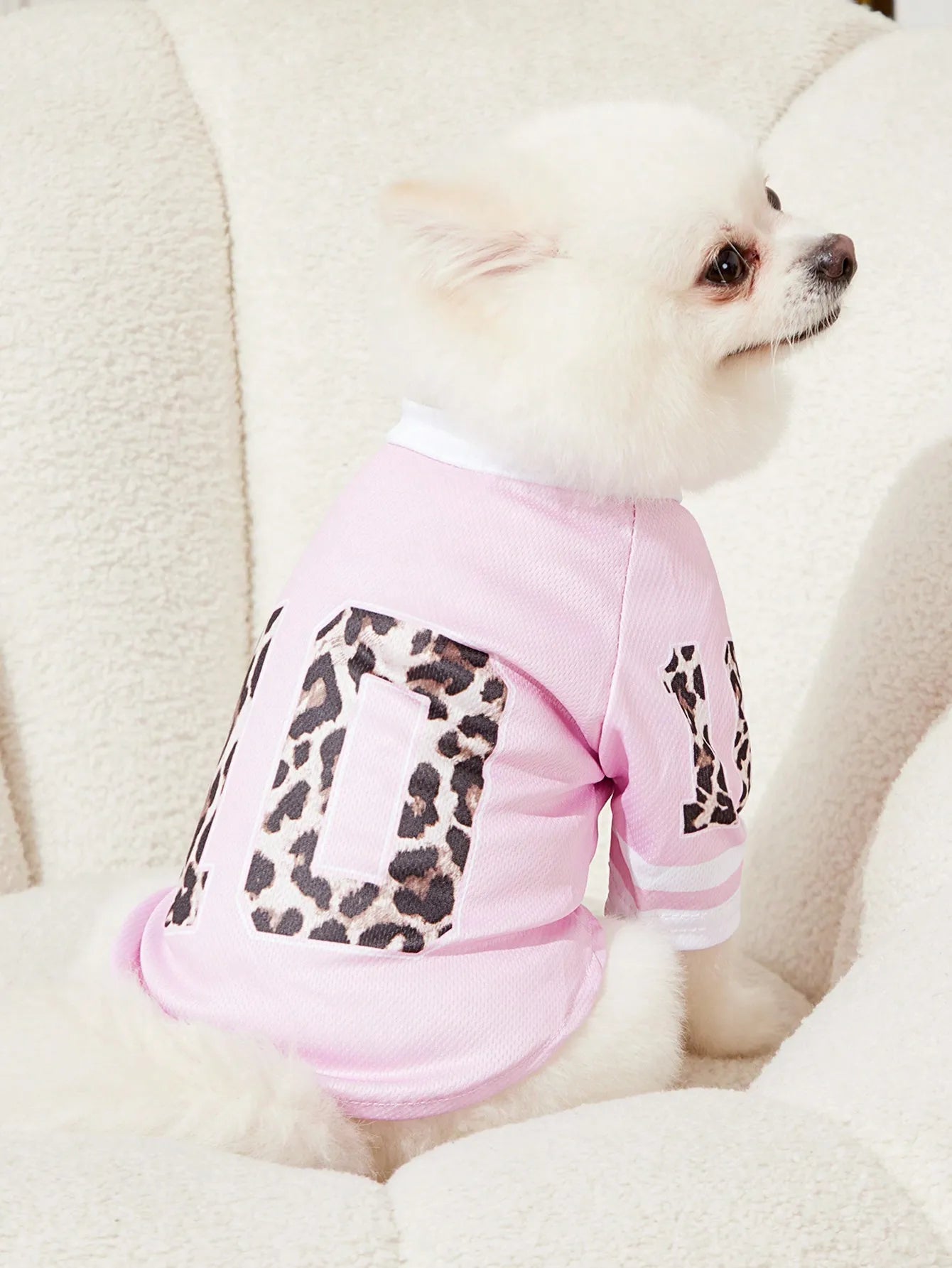 Pink Leopard Print Pet Jersey Shirt  Design for Dogs and Cats
