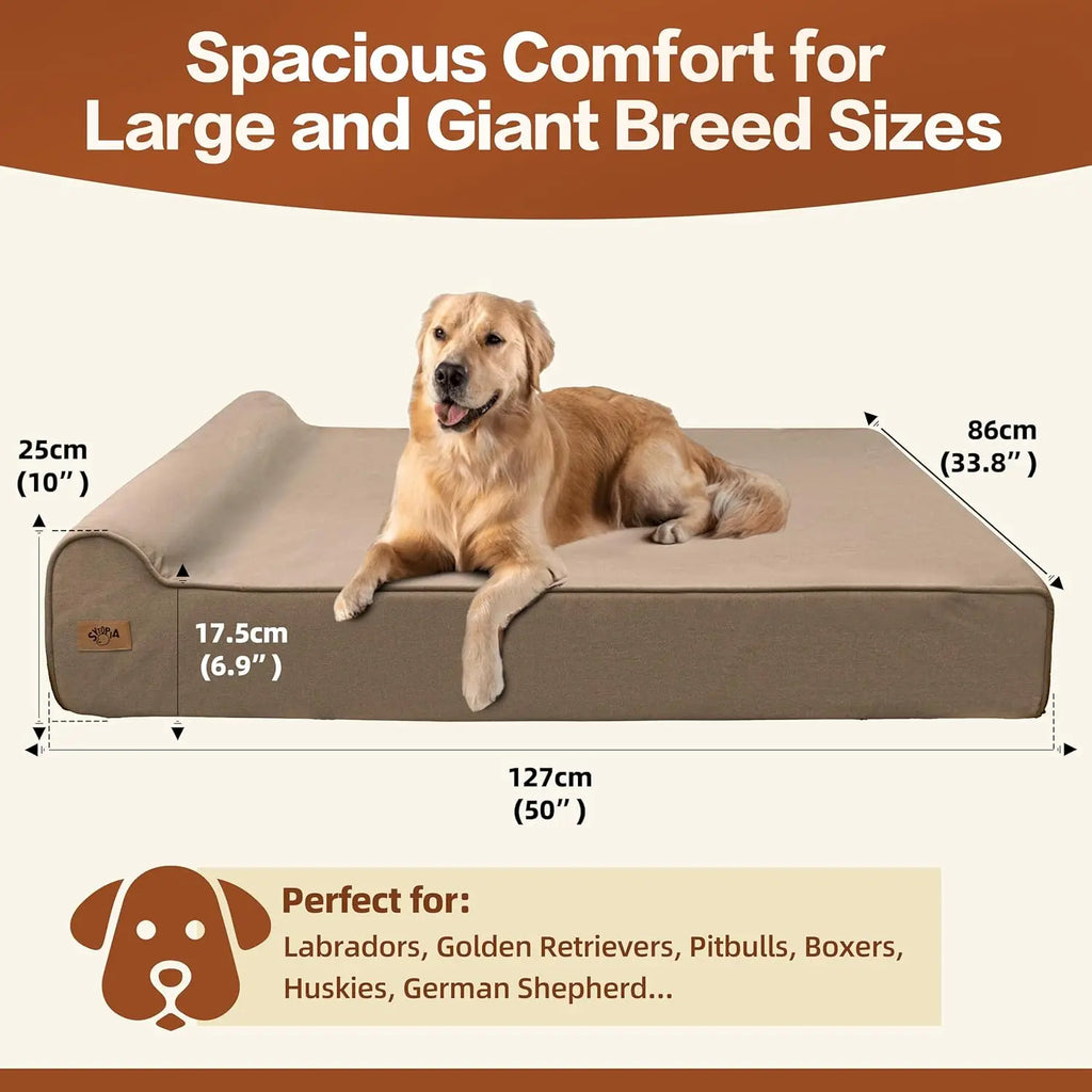 7" Thick Orthopedic Pet Couch with Water-Resistant Liner & Washable Cover
