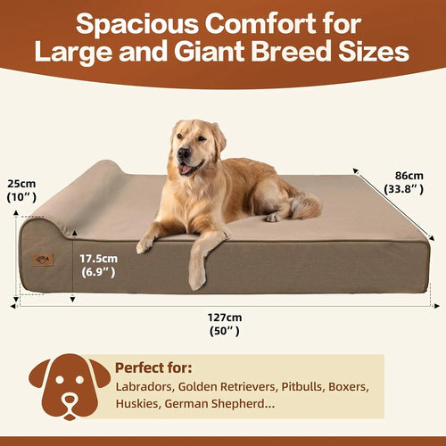 7" Thick Orthopedic Pet Couch with Water-Resistant Liner & Washable Cover