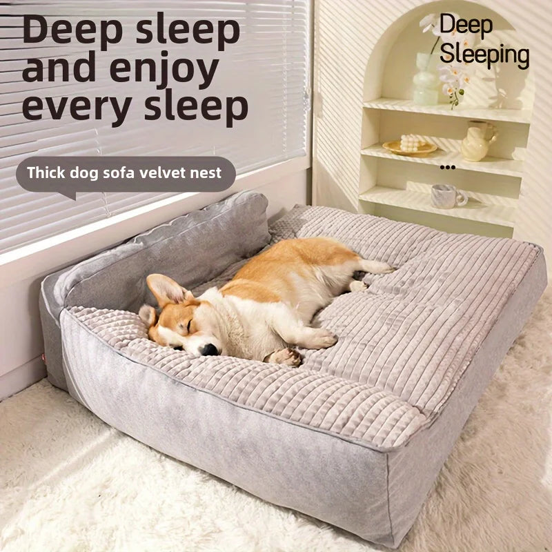 Cat Bed Dog Pet Bed Kennel Non-Slip Winter Warm