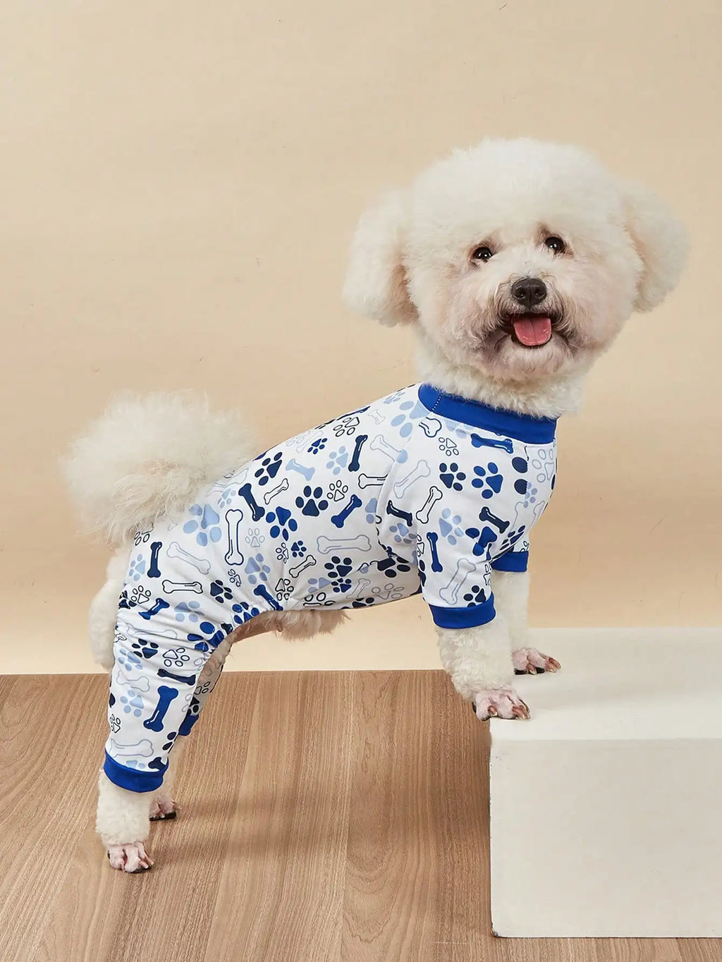 Soft Stretchy 4-Legged Sleepwear for Small to Medium Dogs