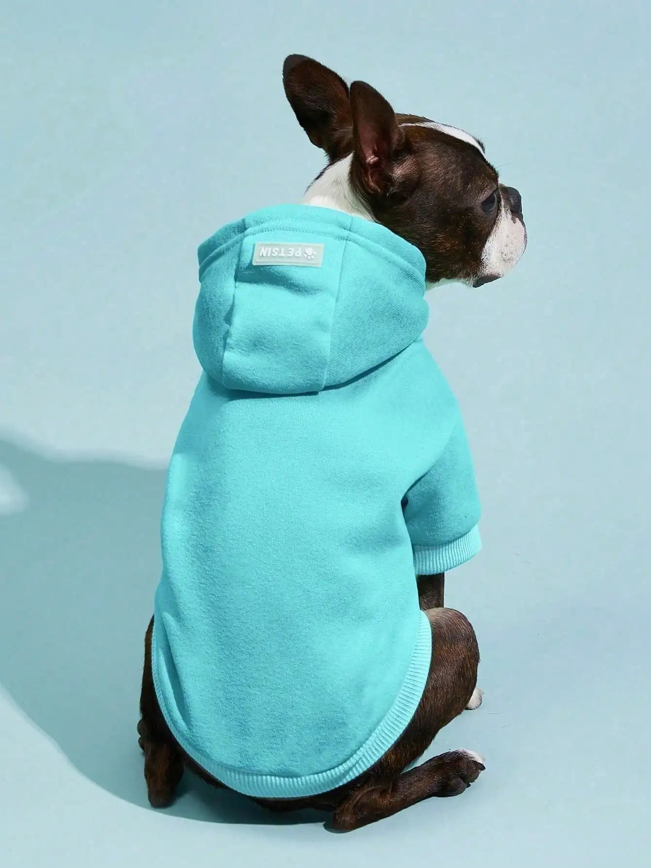 Orange Hooded Pet Sweatshirt with Thermal Lining for Dogs