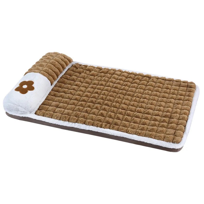 Warm Washable Dog/Cat Mat Deep Sleep Fluff Bed