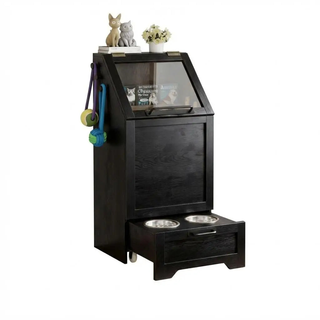 Dog Food Storage Cabinet with Hanger for Feeding