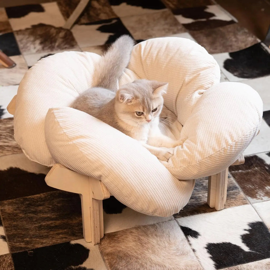 Wooden Pet Sofa for Indoor Cats and Puppies