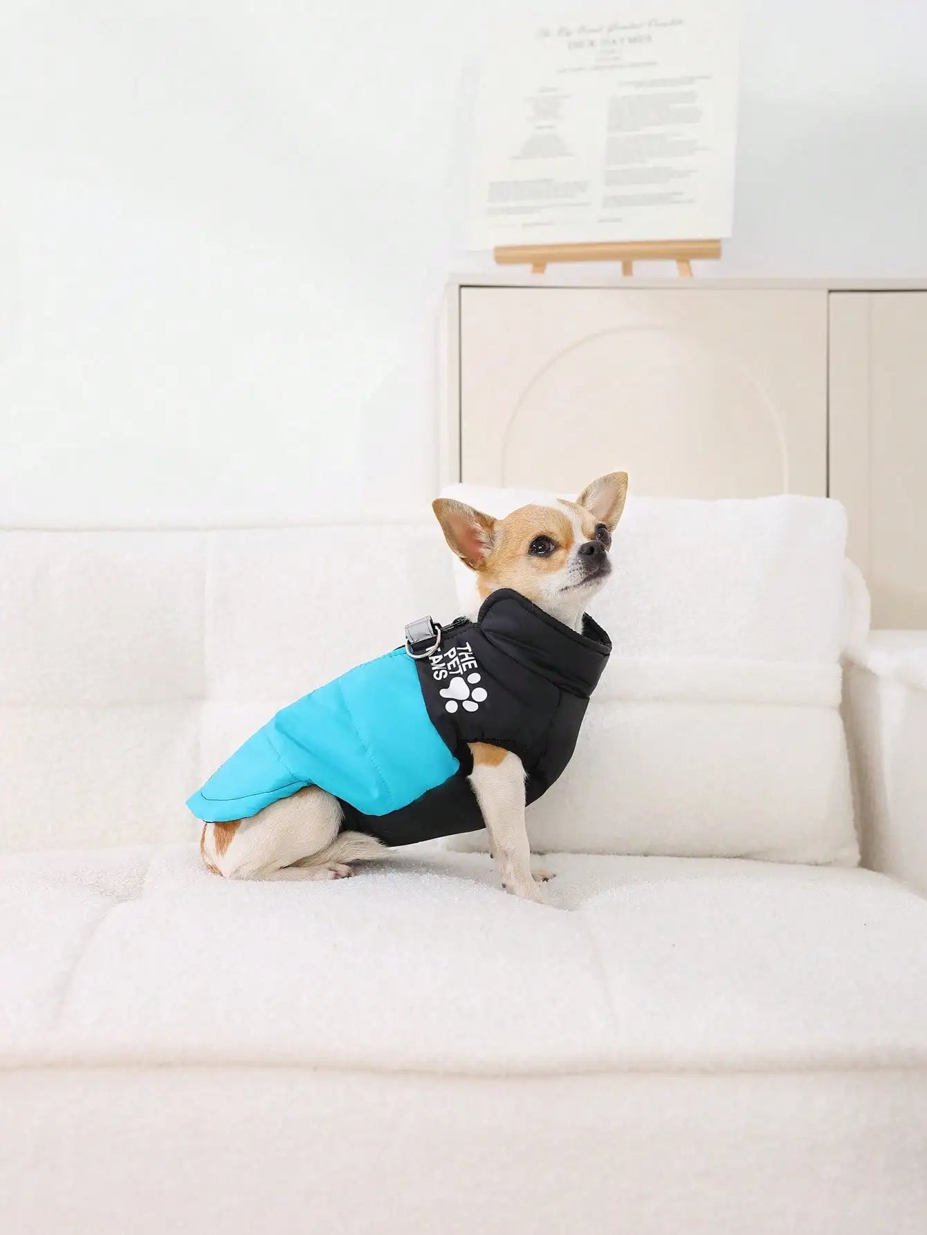 Warm Puffer Dog Vest  Zipper Front for Small to Medium Dogs