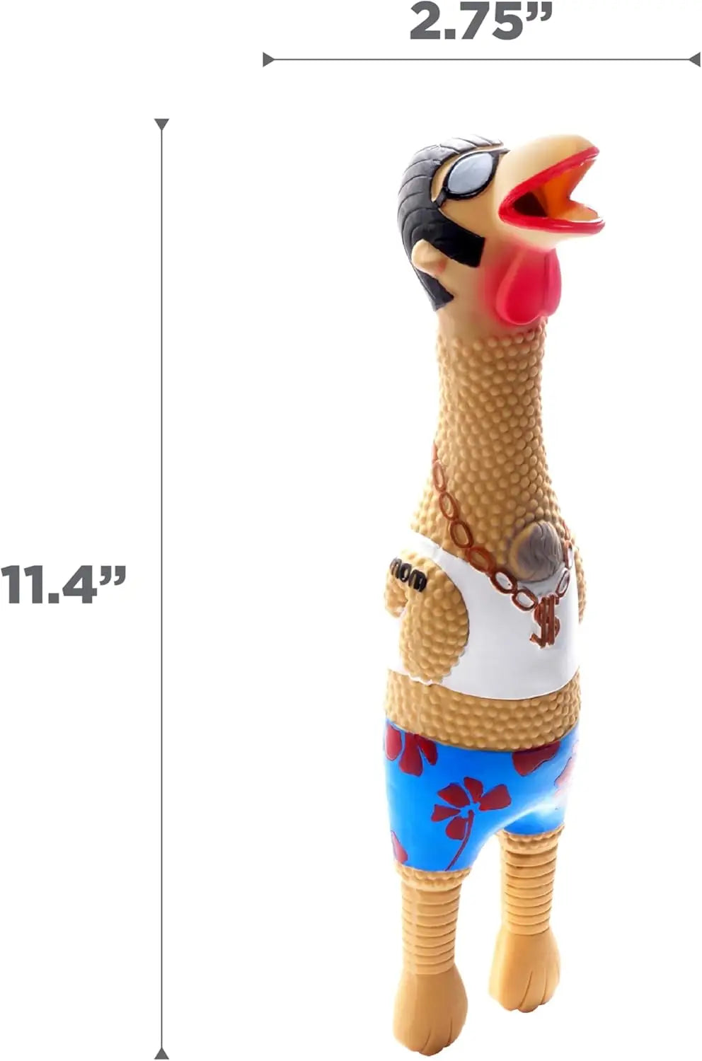 Squeaky Rubber Chicken Dog Toy, Funny Interactive Holiday Gift