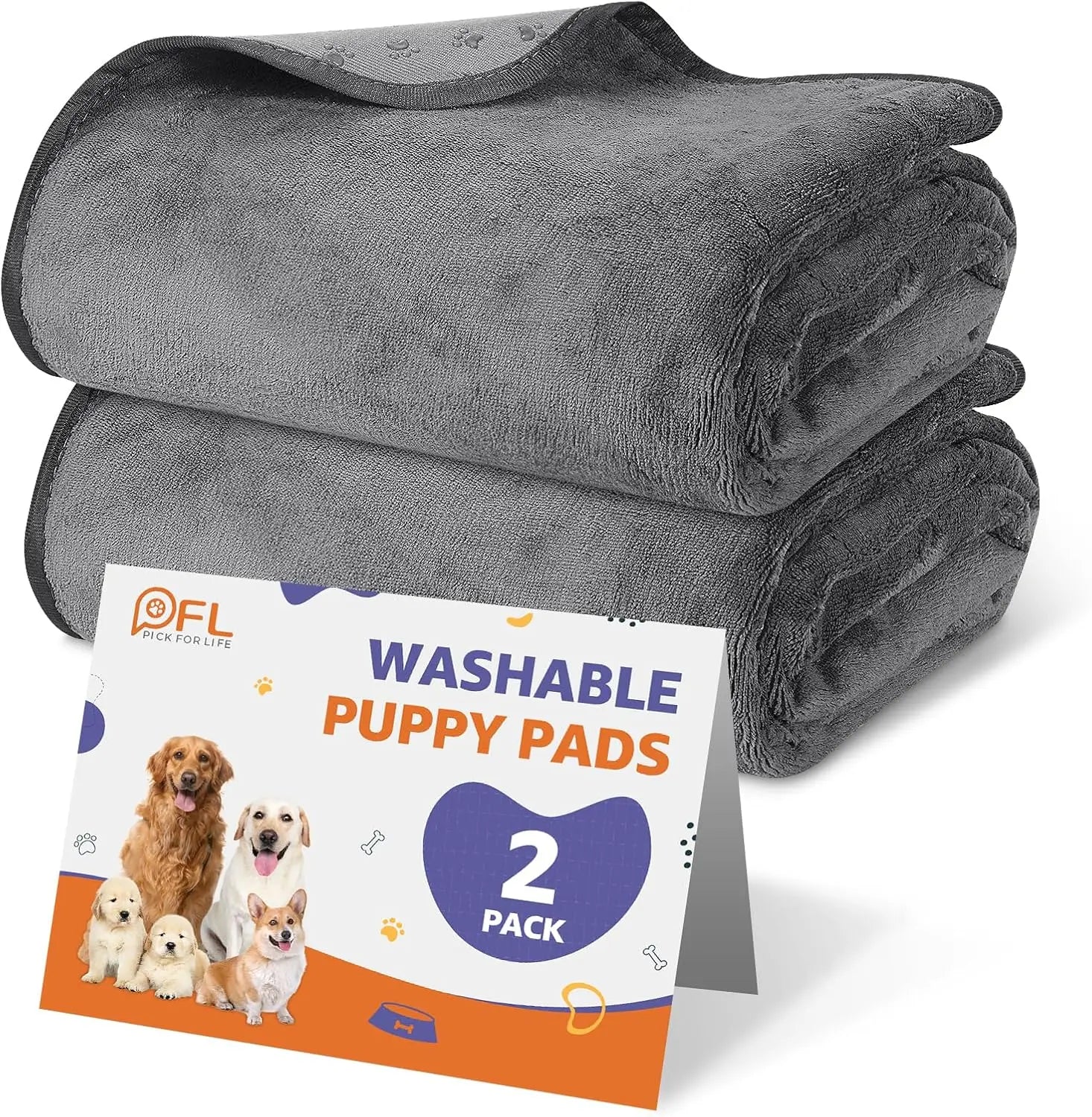 Washable Dog Pee Pads, 48x48 Reusable Puppy Training Mats