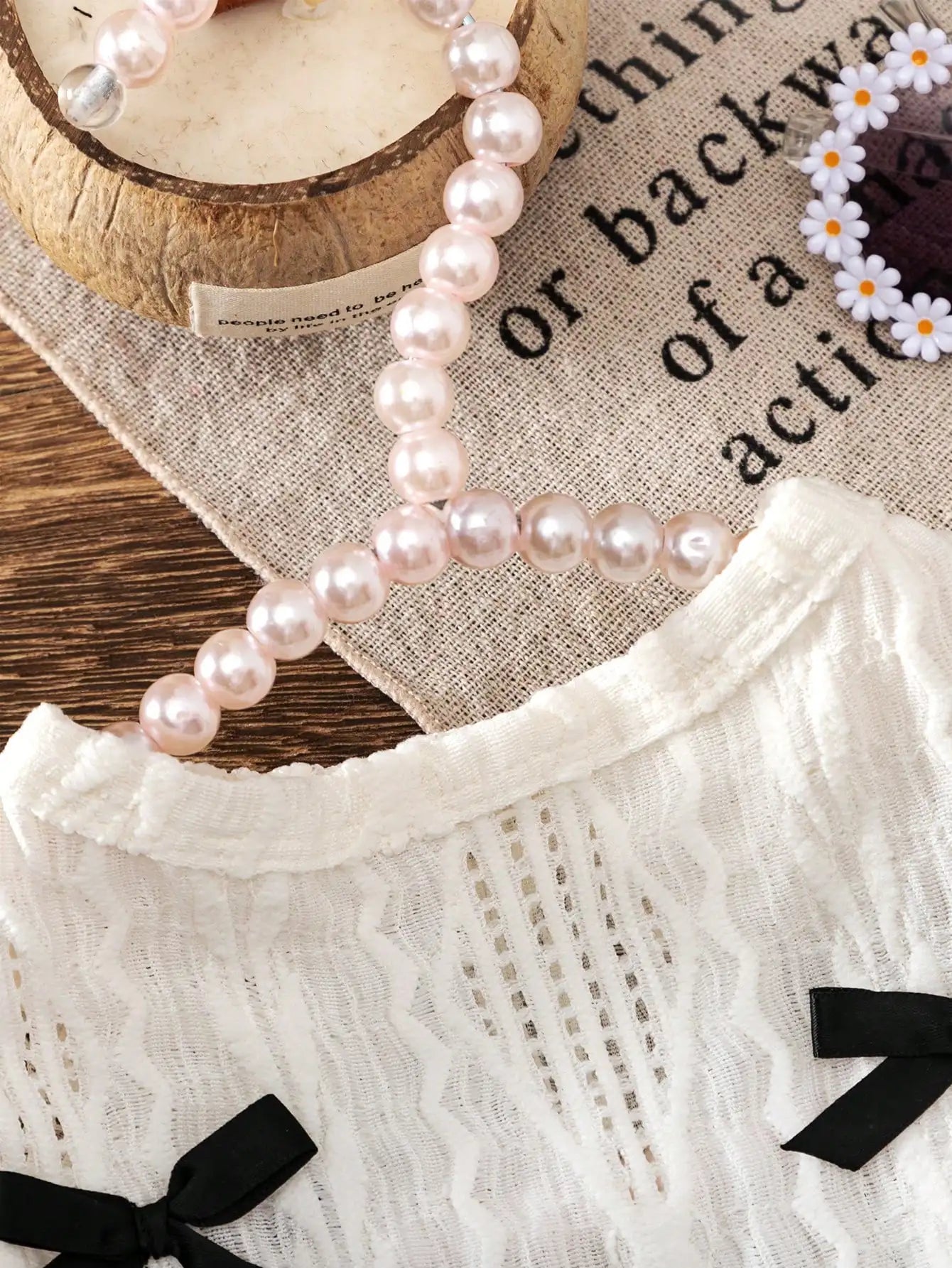 White Lace Pet Dress with Black Bowknots for Cats and Small Dogs