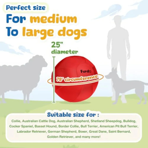25" Herding Ball for Dogs for Australian Shepherd