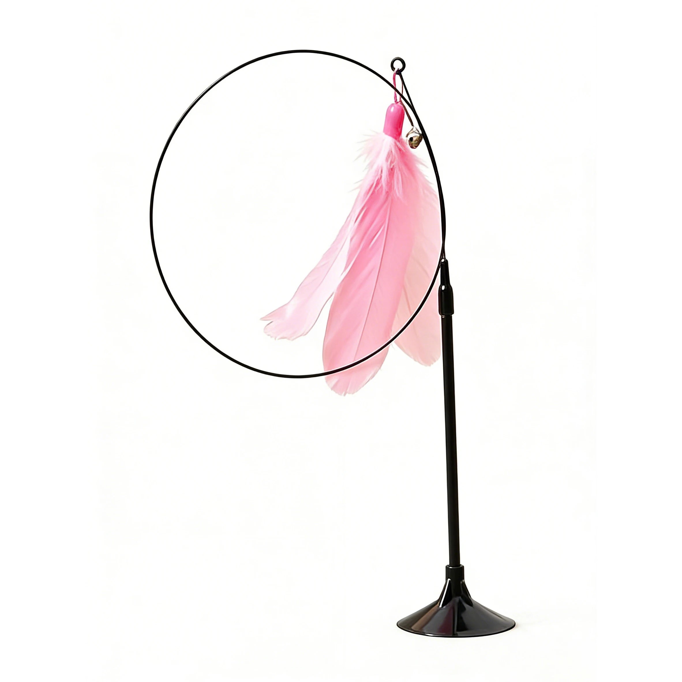 1PC Interactive Cat Teaser Wand With Bell Feather