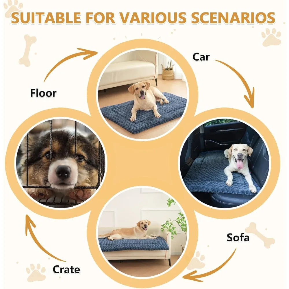 dog bed mat washable reversible dog/cat crate pad