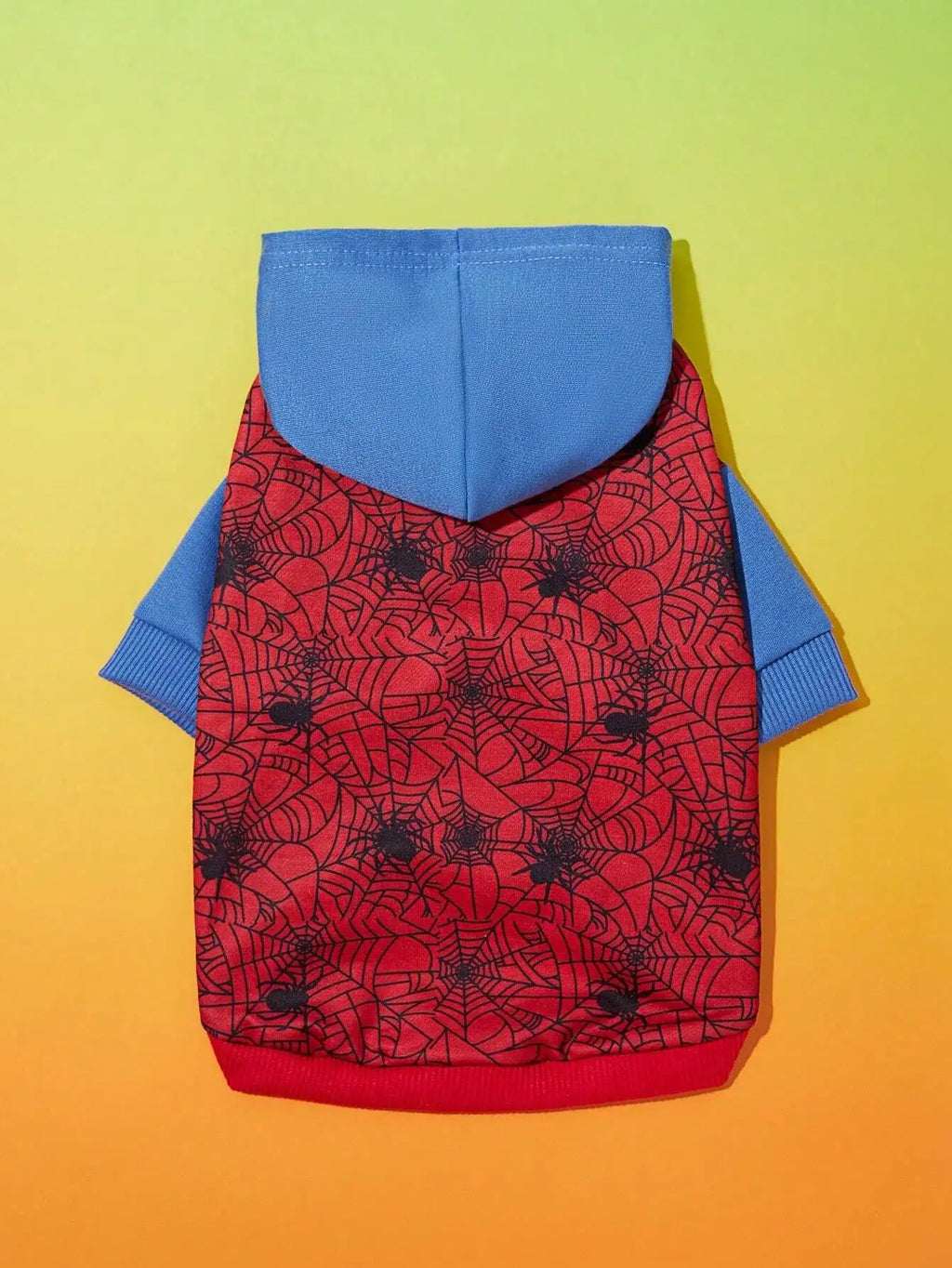 Spiderweb Print Hooded Dog Sweater for Halloween