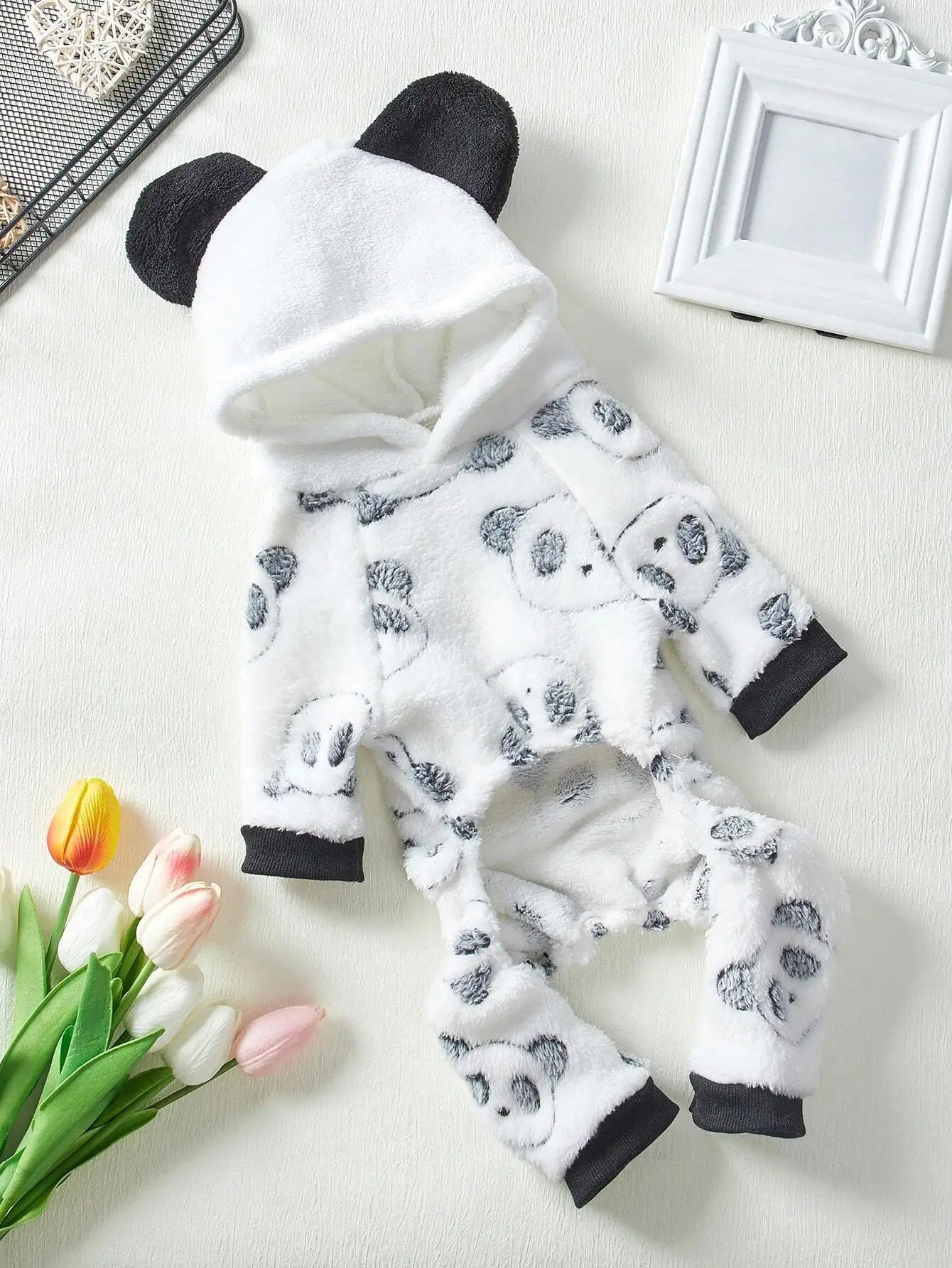 Fuzzy Hooded Onesie  Playful Animal Face Print for Small Pets