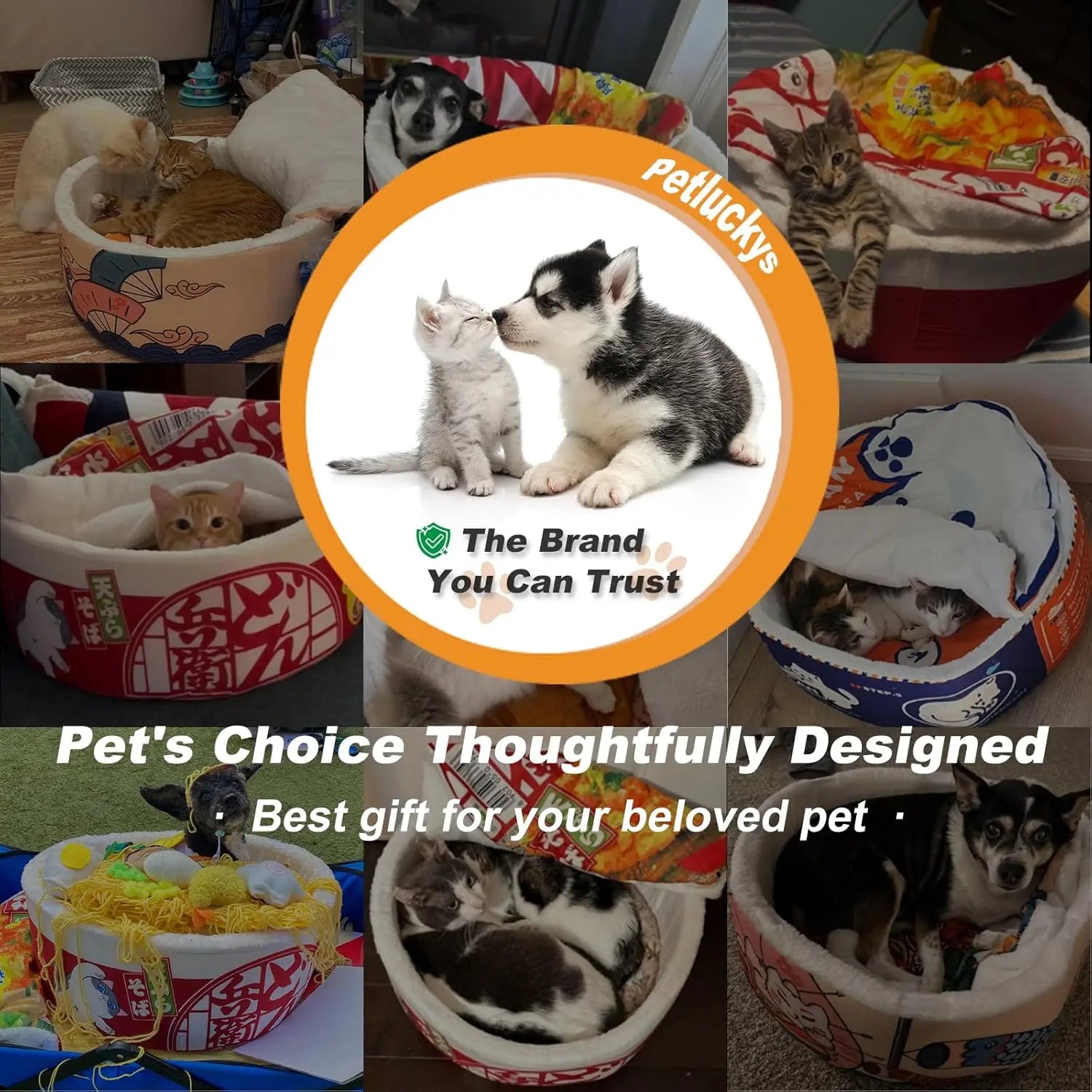 Warm Soft Pet Bed for Cats and Dogs,