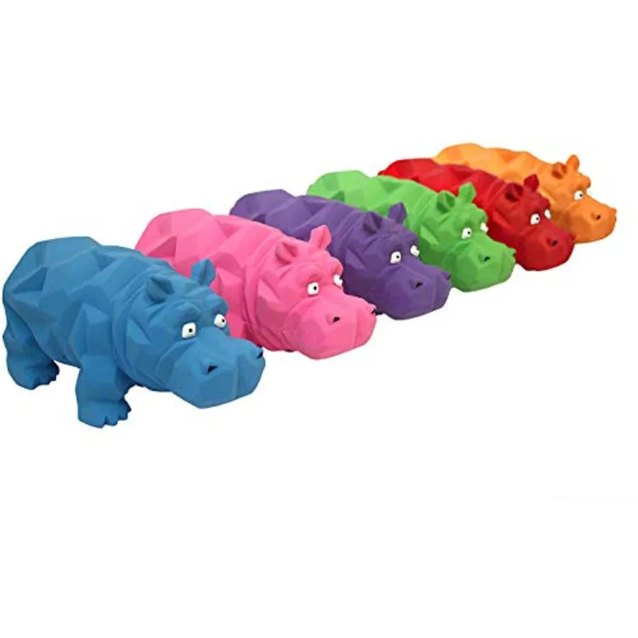 3 Pack of Origami Hippo Latex Dog Toys