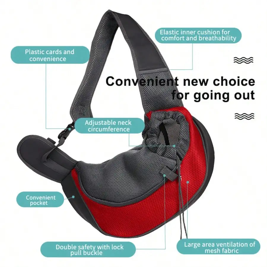Breathable Mesh Crossbody Pet Carrier Bag