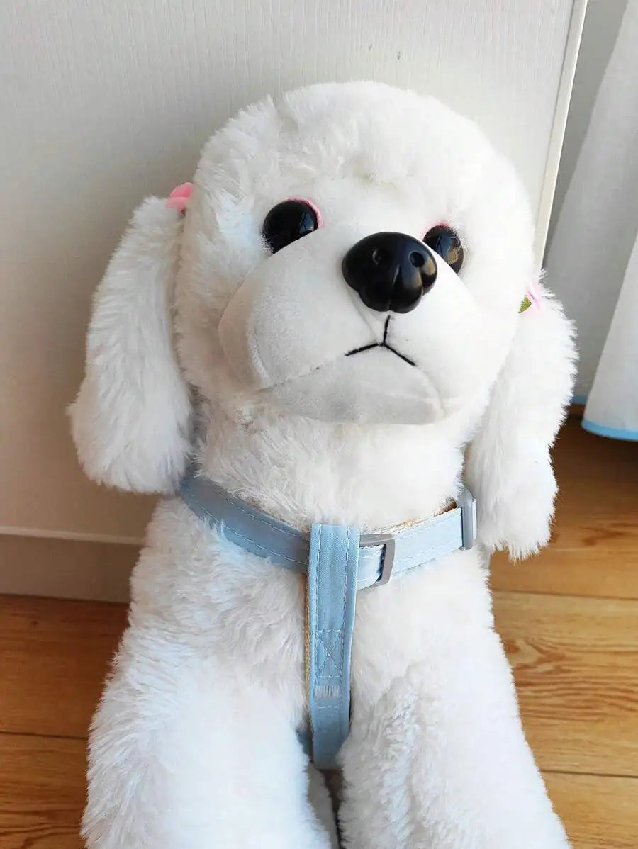Adjustable Pet Harness with Plush Bear Charm for Small Dogs