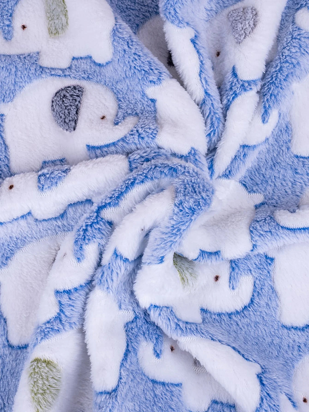 Soft Coral Fleece Blanket with  Animal Print