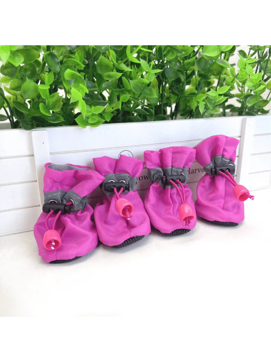 Dog Boots for Small Dogs & Puppies - Blue, Pink, Black, Red