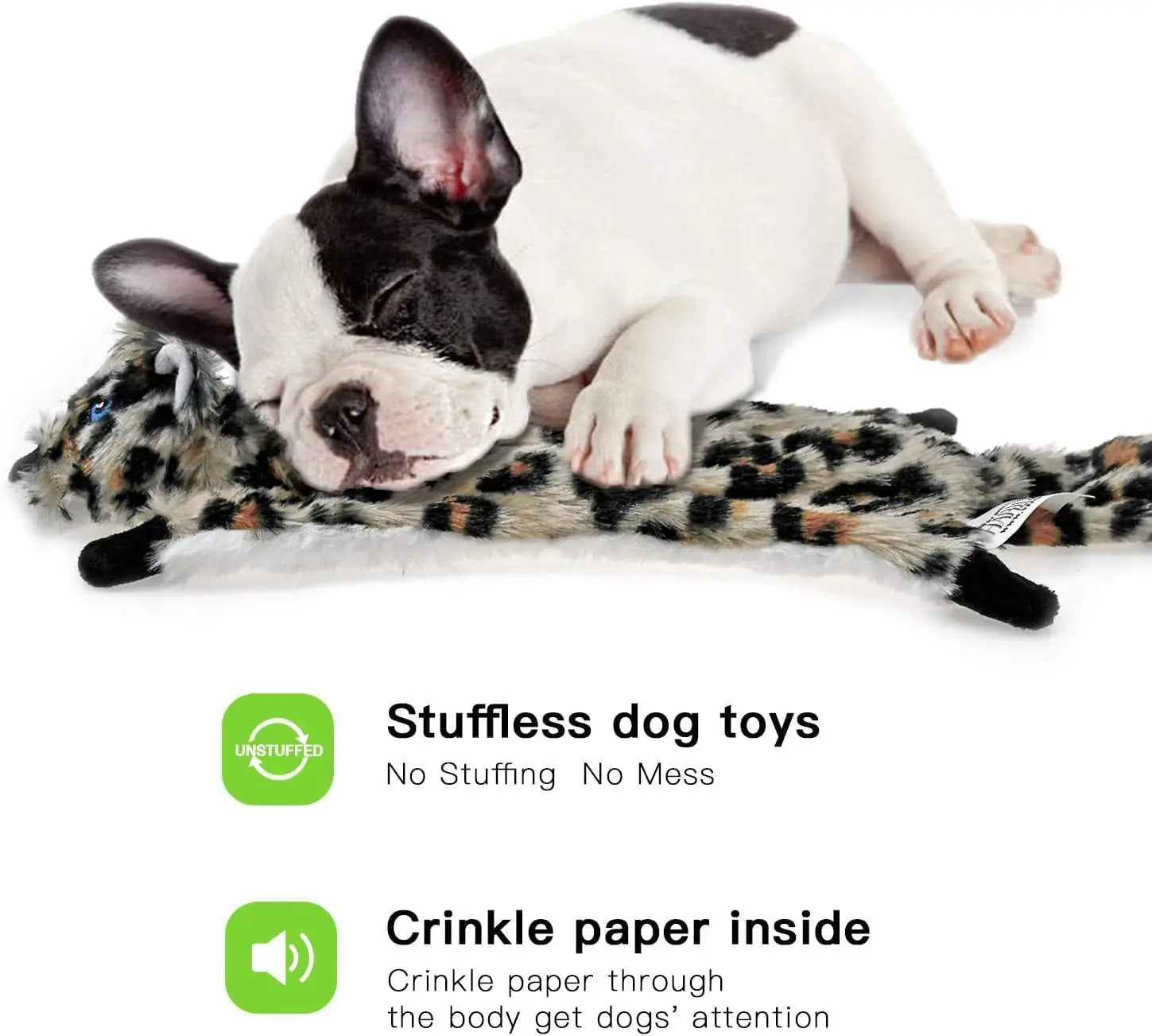 6 Pack Plush Crinkle Toys for Small Puppies, Natural Teething Chew Animals