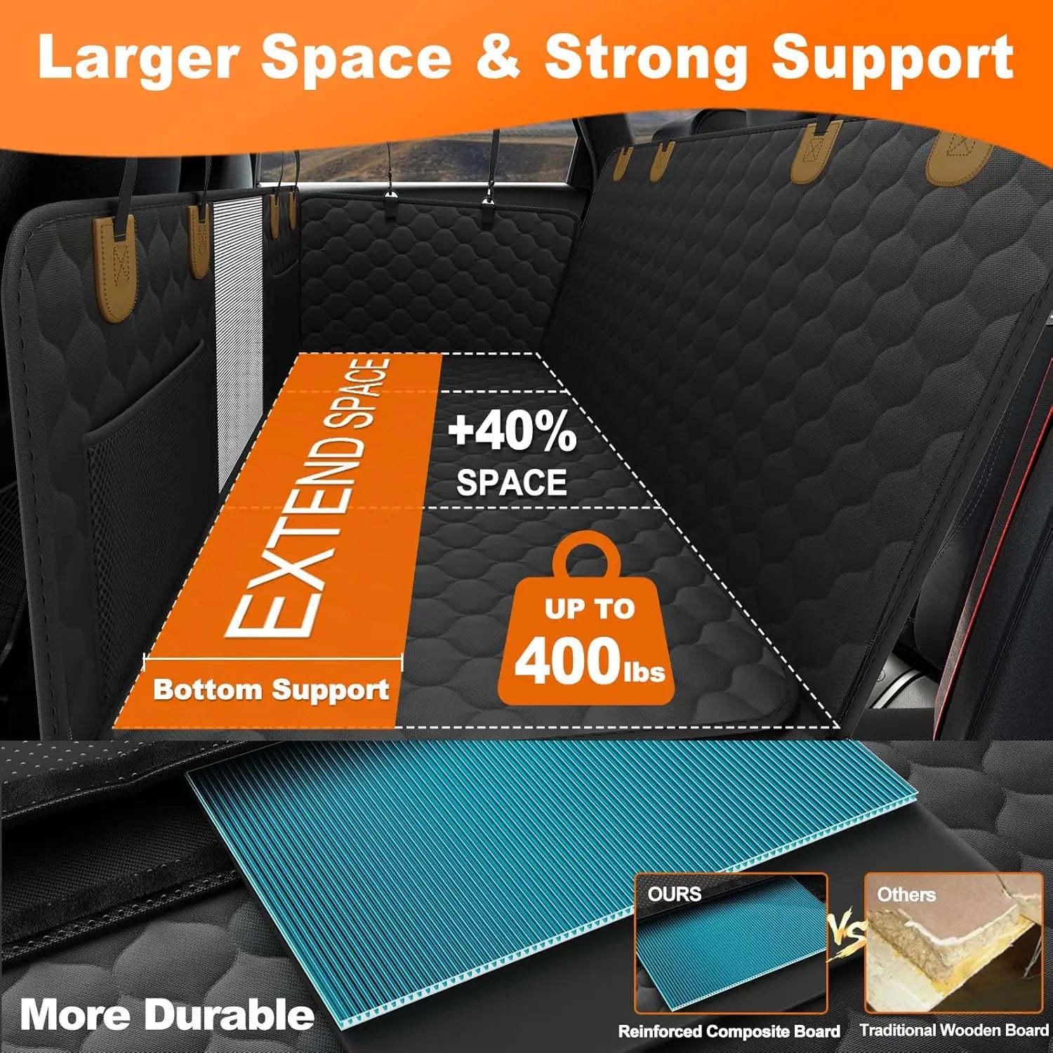 Foldable Dog Car Seat  Car Pet Seat Safety Hammock