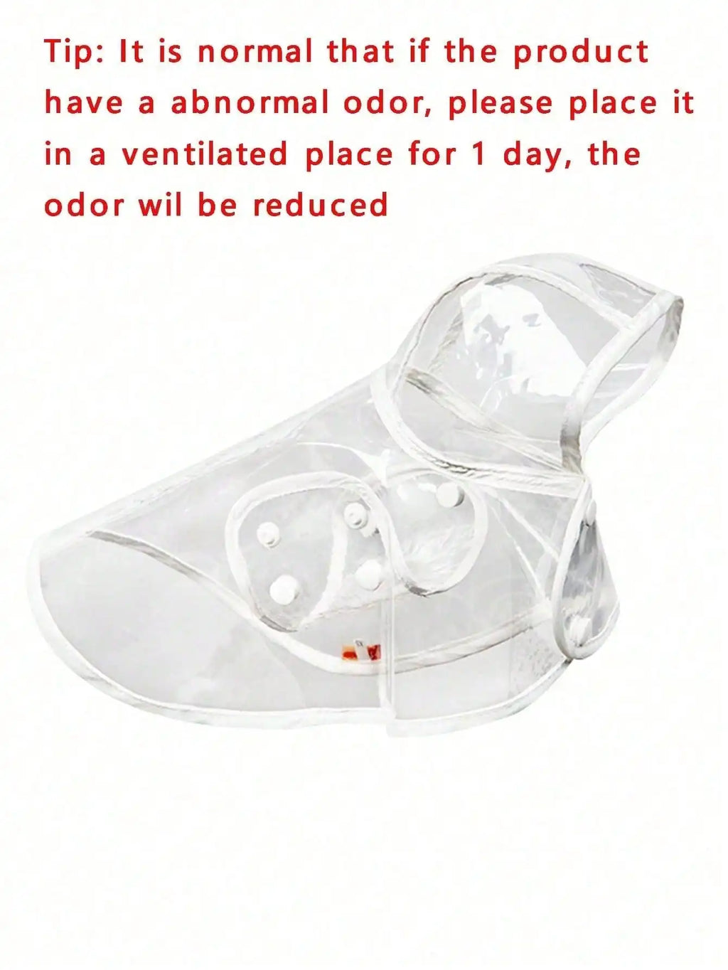 PU Dog Raincoat with Hood and Blue Booties for Small Dogs