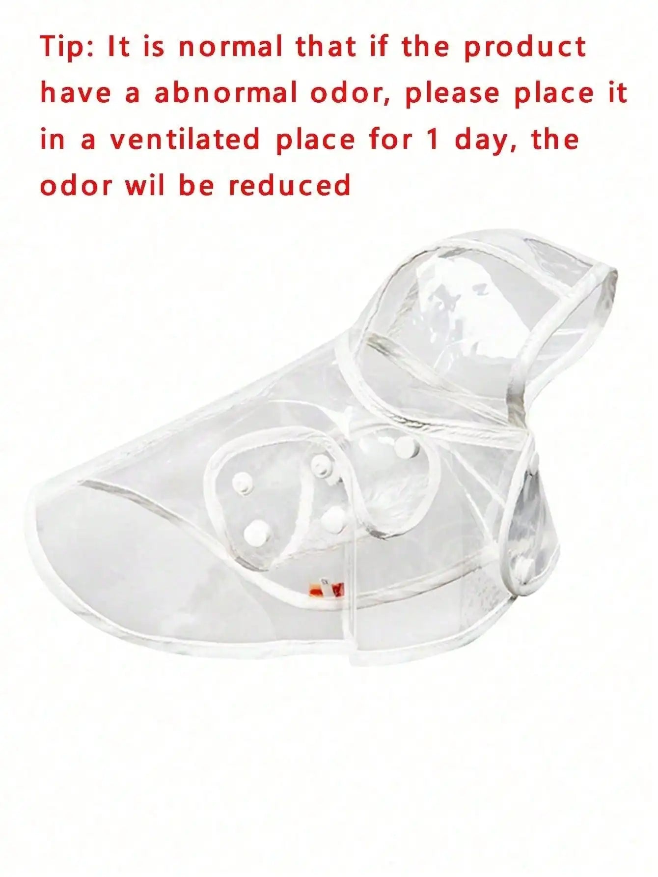 PU Dog Raincoat with Hood and Blue Booties for Small Dogs