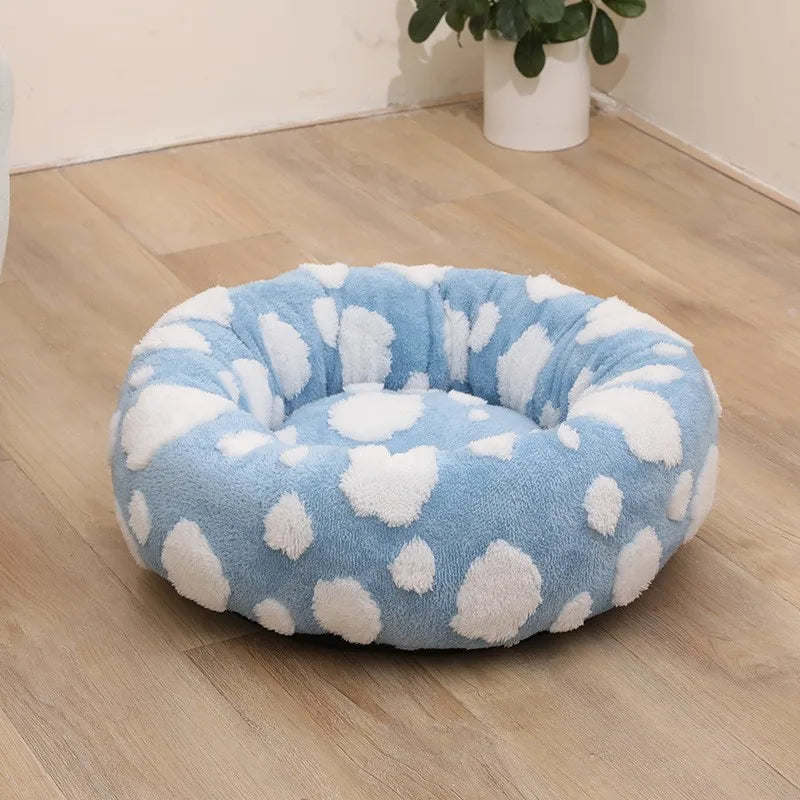 Fluffy Soft Round Bed for Dogs Cats Washable